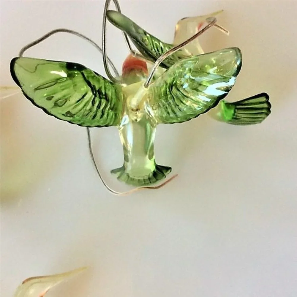 Plastic Hummingbird Craft Charms Set of 6 | 3